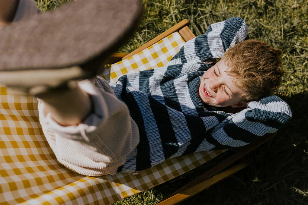 Yuki Strickpullover "Blue Bird"