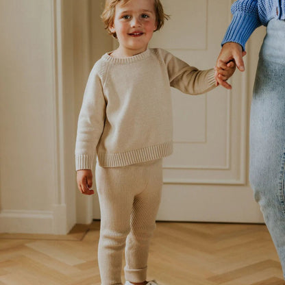 Yuki Leggins Fine Rib "Cream"