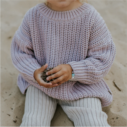 Yuki Chunky Knitted Sweater - Lilac