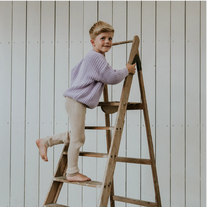 Yuki Chunky Knitted Sweater - Lilac