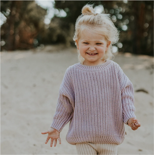Yuki Chunky Knitted Sweater - Lilac
