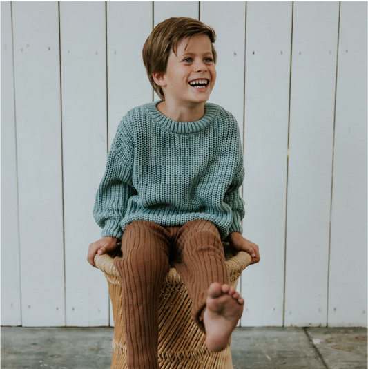 Yuki Chunky Knitted Sweater - Ocean