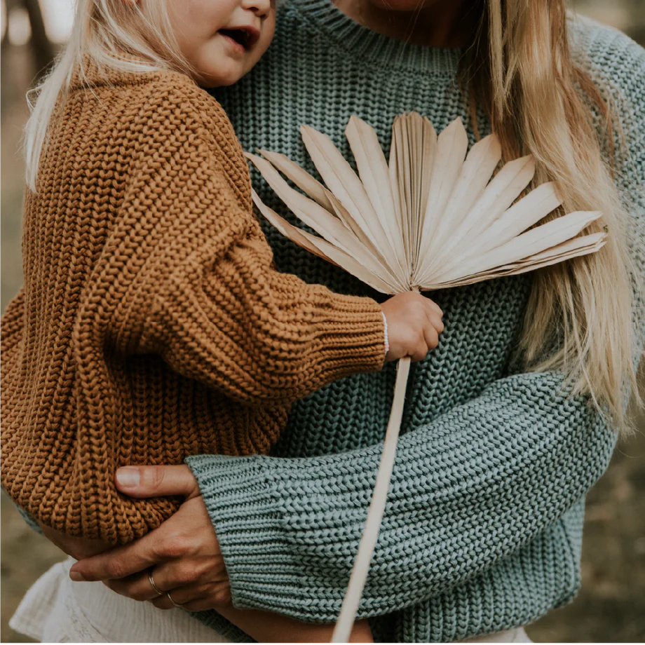 Yuki Chunky Knitted Sweater für Damen - Ocean