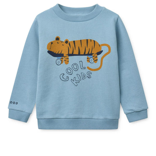 Liewood Kinder Sweatshirt Thora "Tiger / Beach Blue"