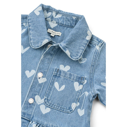 Liewood Kinder Jeanshemd Kenza "Sweethearts / Light Blue Denim"
