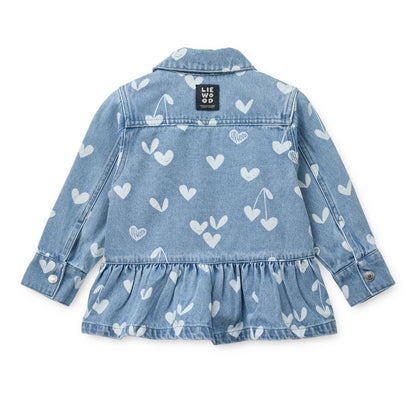 Liewood Kinder Jeanshemd Kenza "Sweethearts / Light Blue Denim"