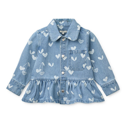 Liewood Kinder Jeanshemd Kenza "Sweethearts / Light Blue Denim"