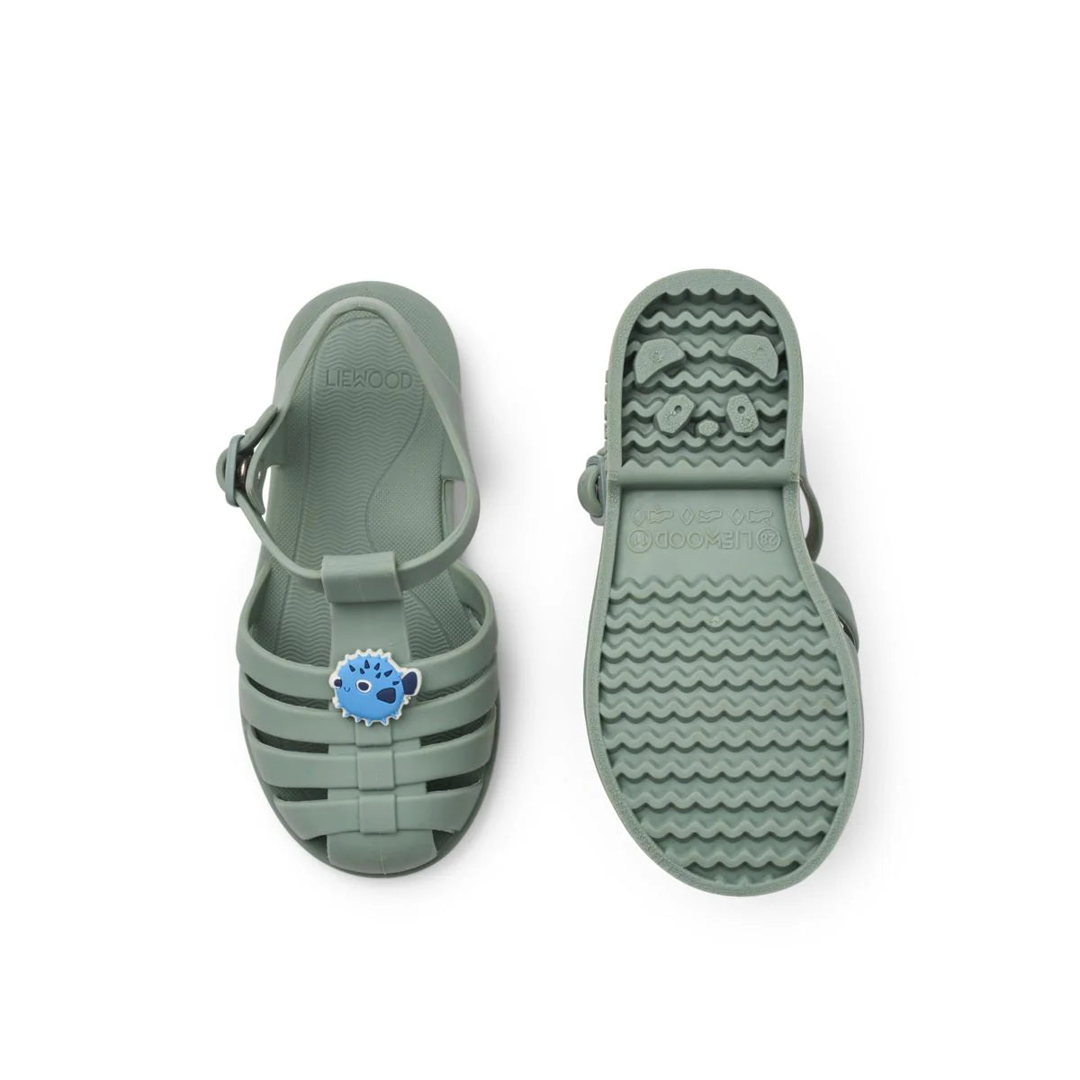 Liewood Strand-Sandalen Bre mit Charms Kugelfisch - Peppermint