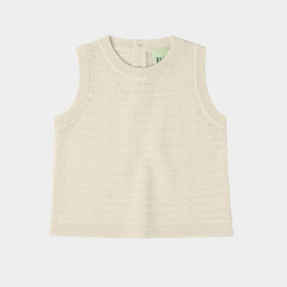 FUB Wollweste aus Merinowolle "Ecru"