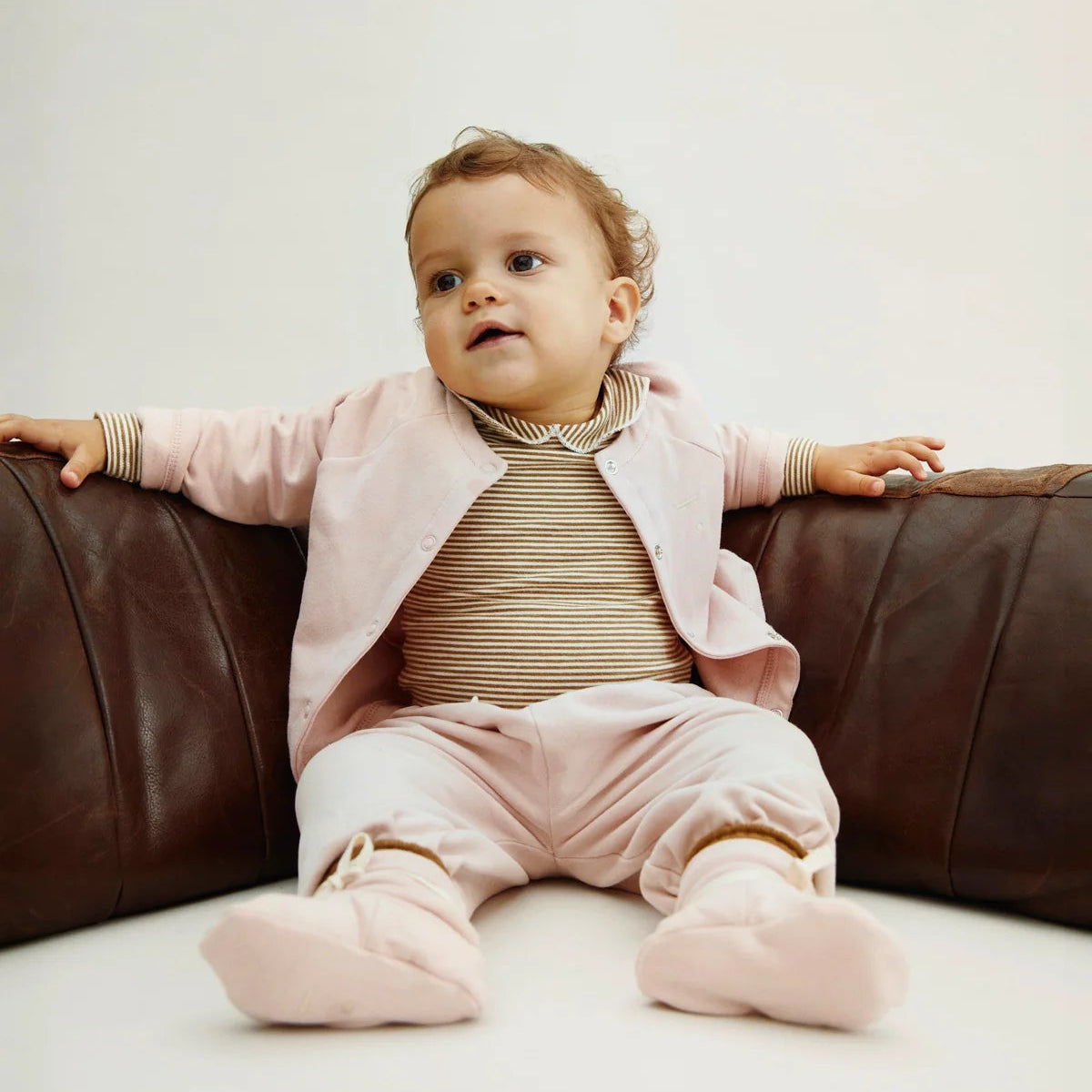 Gray Label Baby Cardigan "Faded Pink"