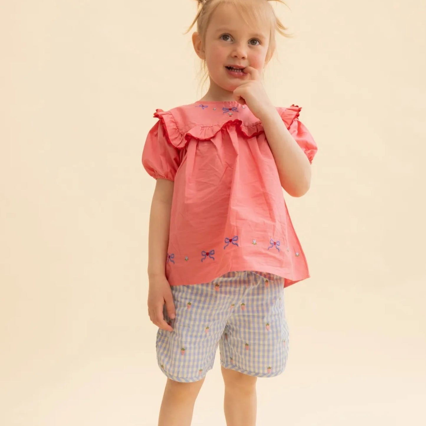 Flöss Shorts Millie "Sky Berry Gingham" - Sommerliche Shorts