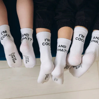 MDMD Socken "I´m cool - and what?" Kinder