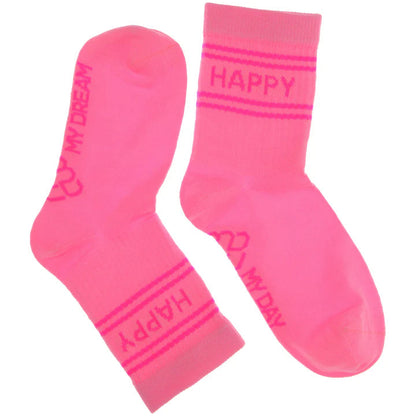 MDMD Socken Happy Neon Pink
