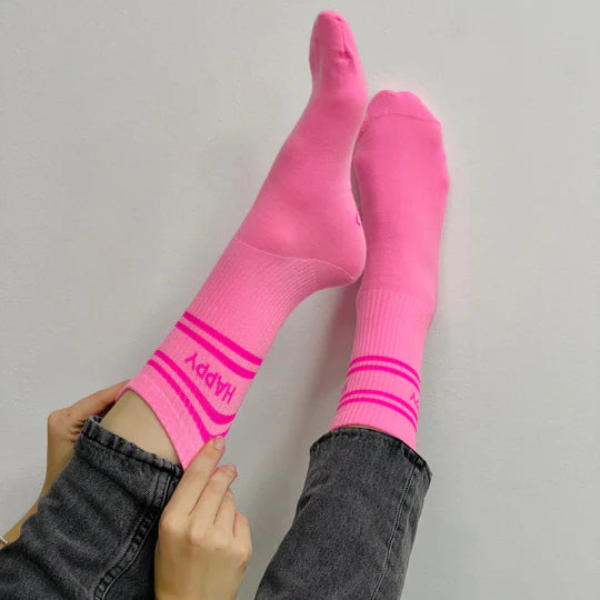MDMD Socken Happy Neon Pink