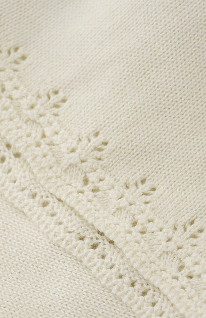 Huttelihut Strickkleid mit langen Ärmeln – Antique White