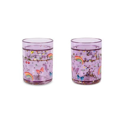 Konges Slojd Glitzer Becher – 2er-Pack "Rainbow Twinkle"