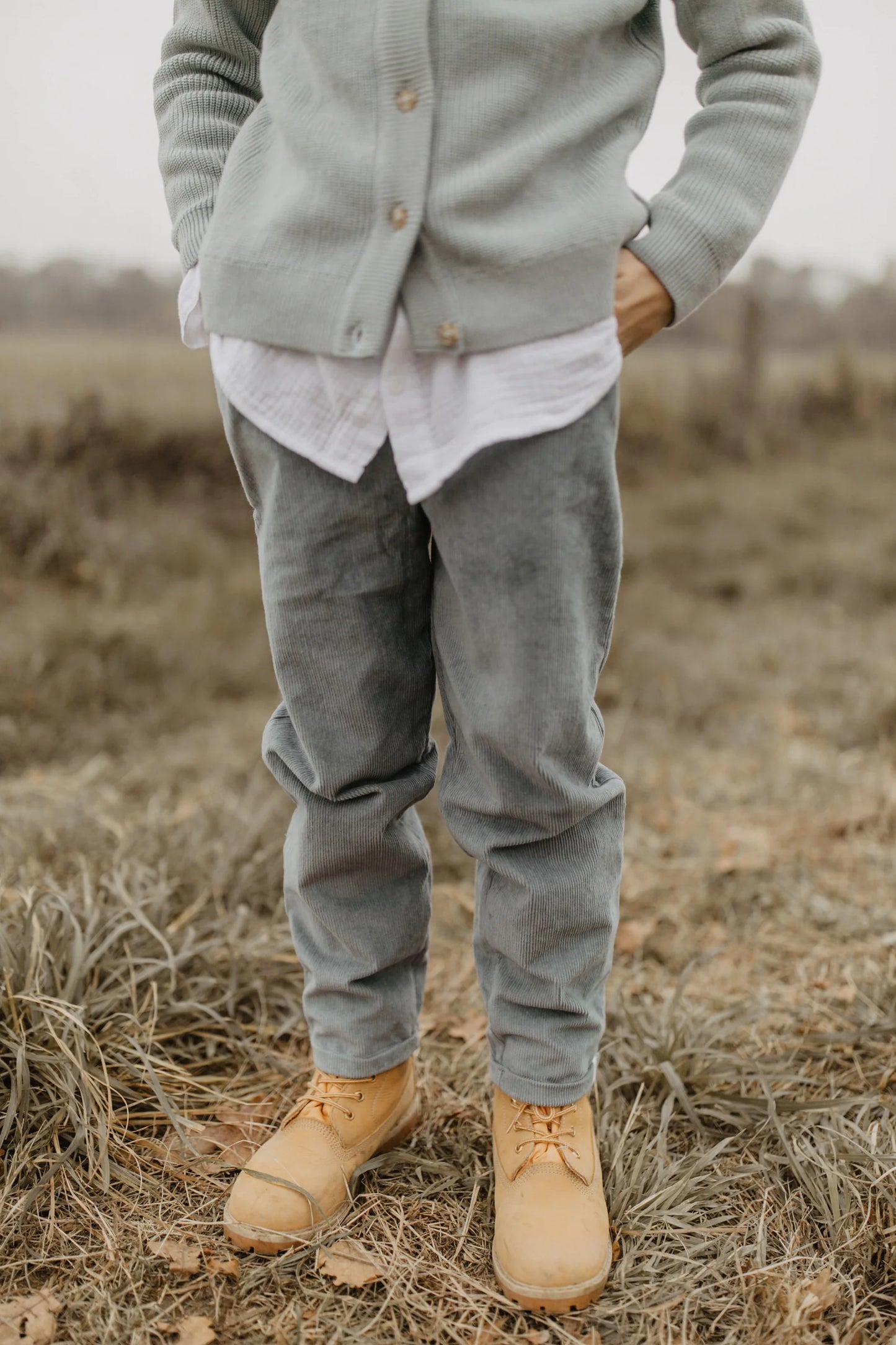 Leevje Cordhose unisex "Grün"