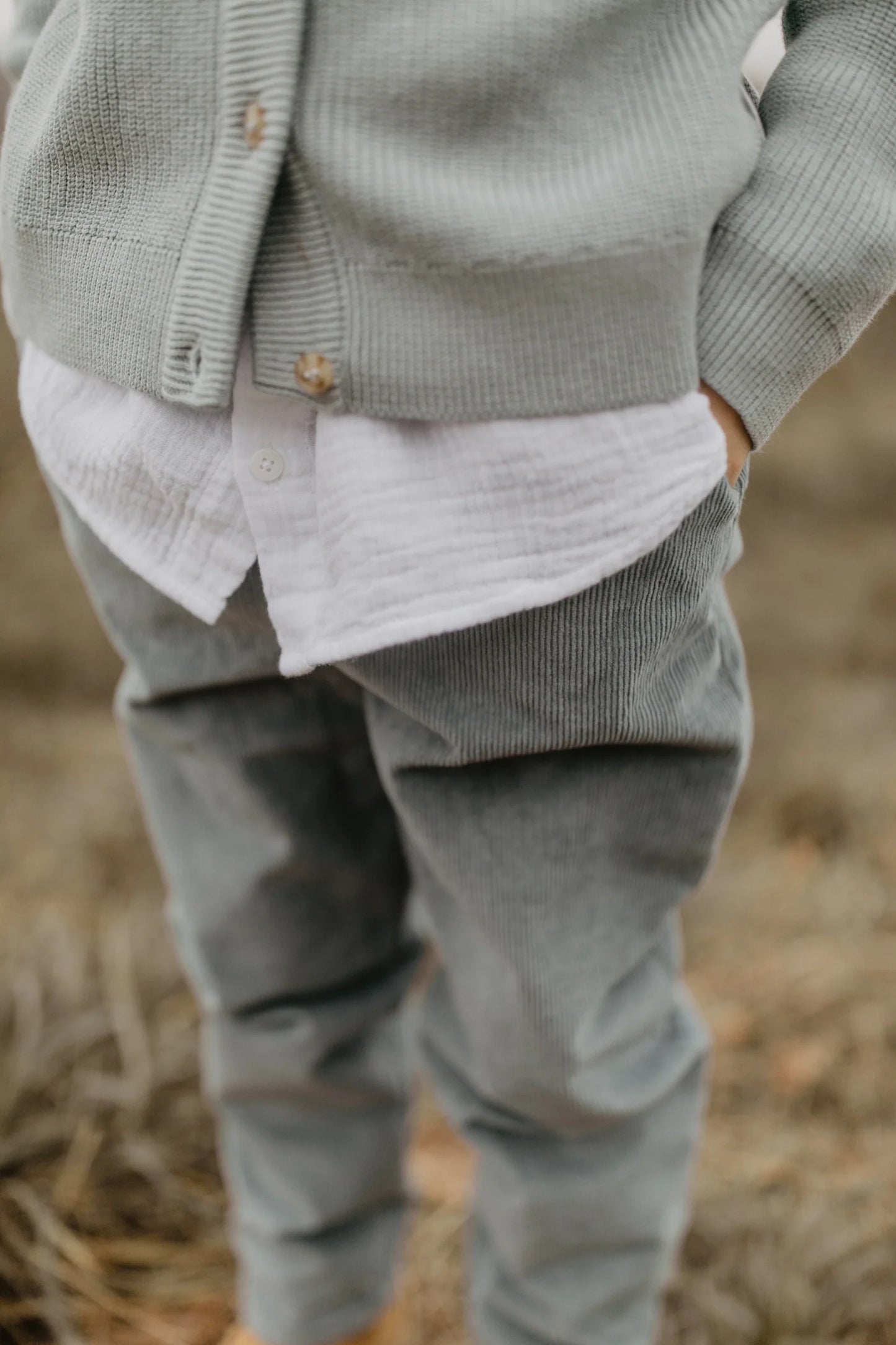 Leevje Cordhose unisex "Grün"