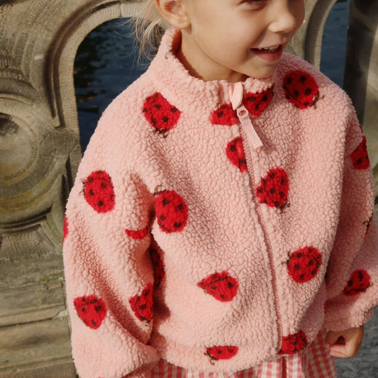 Konges Slojd Teddyjacke JODY – Ladybug Pink