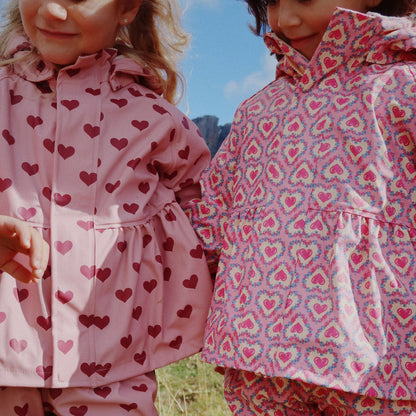 Konges Slojd Regen-Set Mädchen Rainy Palme – Amour Pink