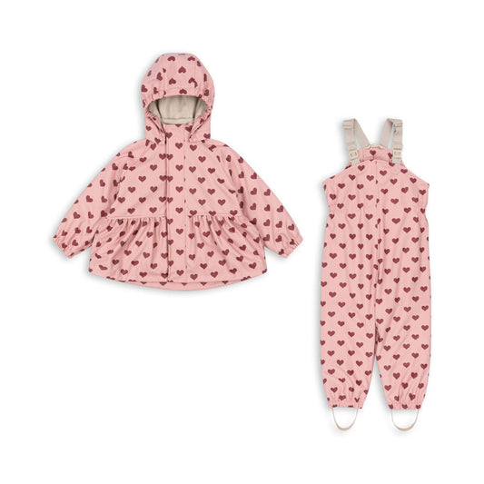 Konges Slojd Regen-Set Mädchen Rainy Palme – Amour Pink