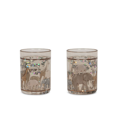Konges Slojd Glitzer Becher – 2er-Pack "Safari"