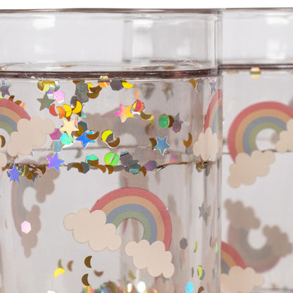 Konges Slojd Glitzer Becher – 2er-Pack "Rainbow"