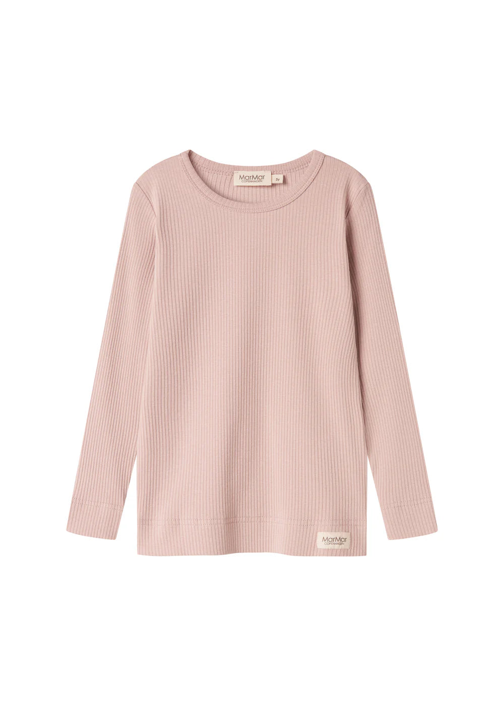 MarMar Ripp-Langarmshirt - Plain Tee "Faded Rose"