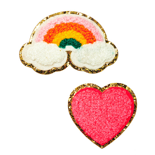 fabfabstickers Dekosticker zum Kleben - Rainbow & Heart