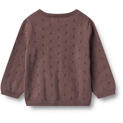 Wheat Strick-Cardigan Maia "Plum"