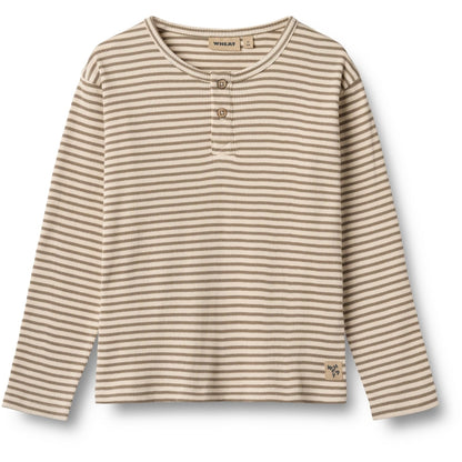 Wheat Langarmshirt Morris "Stone Stripe"